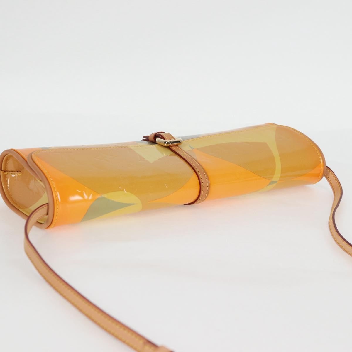 Louis Vuitton Fleurs Pochette Printed Monogram Vernis, YELLOW, PATENT_LEATHER, Shoulder bag