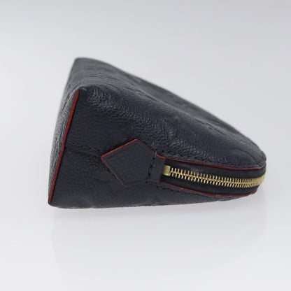 Louis Vuitton Cosmetic Pouch Monogram Empreinte Leather, NAVY, LEATHER, Toiletry Case