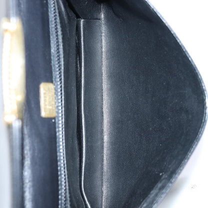 Bally Vintage Shoulder Bag Leather, Black, Leather, Shoulder Bag