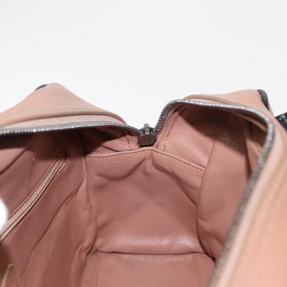 Chanel Embossed Logo Bowler Bag Quilted Caviar, BEIGE, LEATHER, Handbag