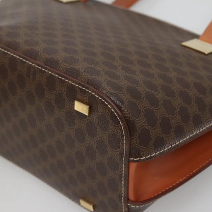 Celine Macadam Handbag Macadam with leather, BROWN, CANVAS, Handbag