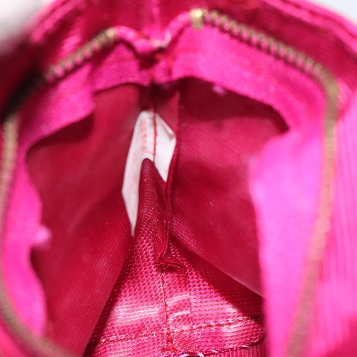 Celine Circle Logo Pouch Nylon, PINK, NYLON, Clutche & pouche