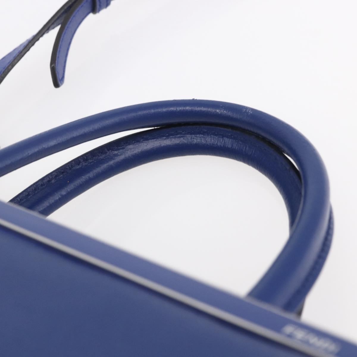 Fendi 2Jours Bag Leather, BLUE, LEATHER, Handbag