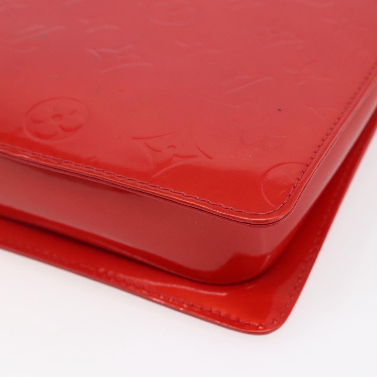 Louis Vuitton Mott Handbag Monogram Vernis, RED, PATENT_LEATHER, Clutche & pouche