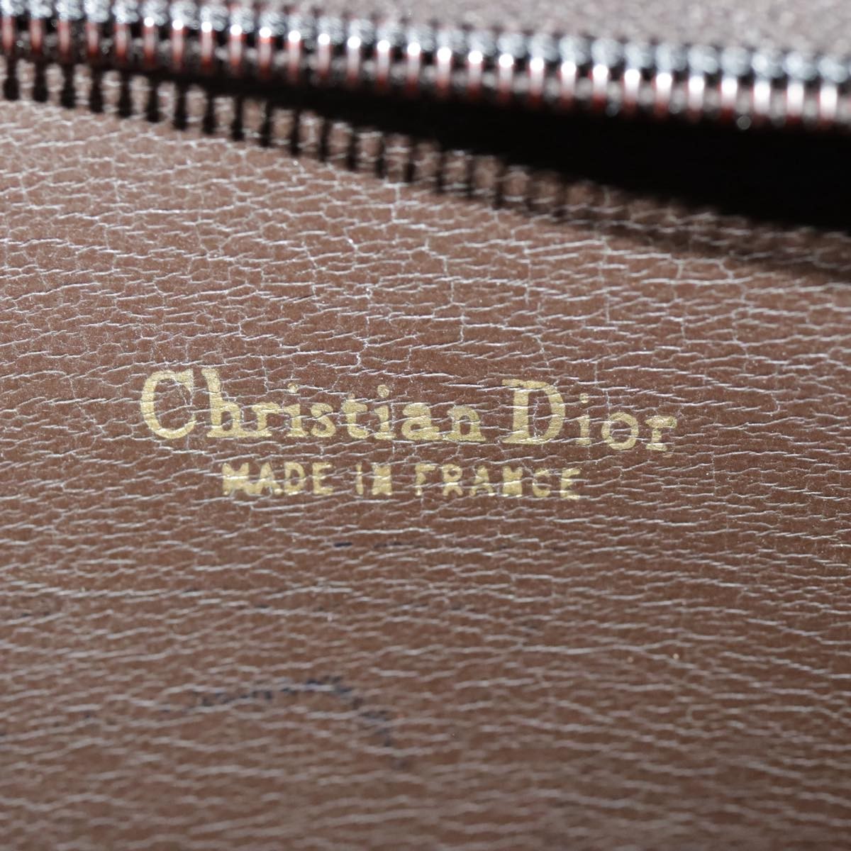 Christian Dior CD Shoulder bag Leather, BROWN, LEATHER, Shoulder bag