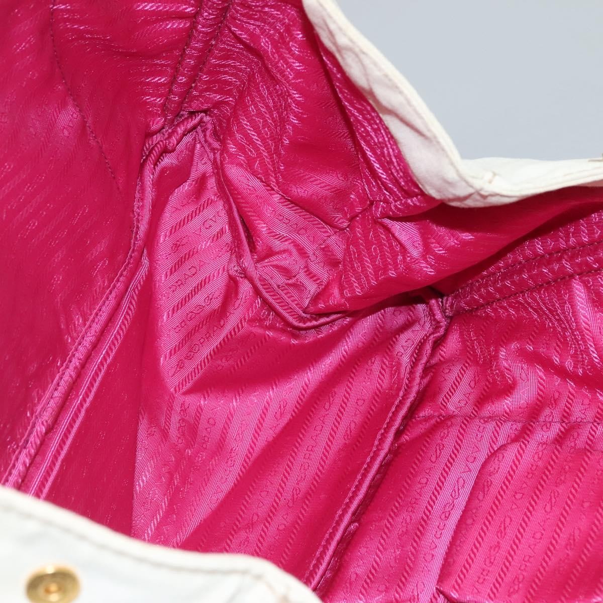 Prada Canapa Convertible Tote Canvas, WHITE, CANVAS, Tote bag