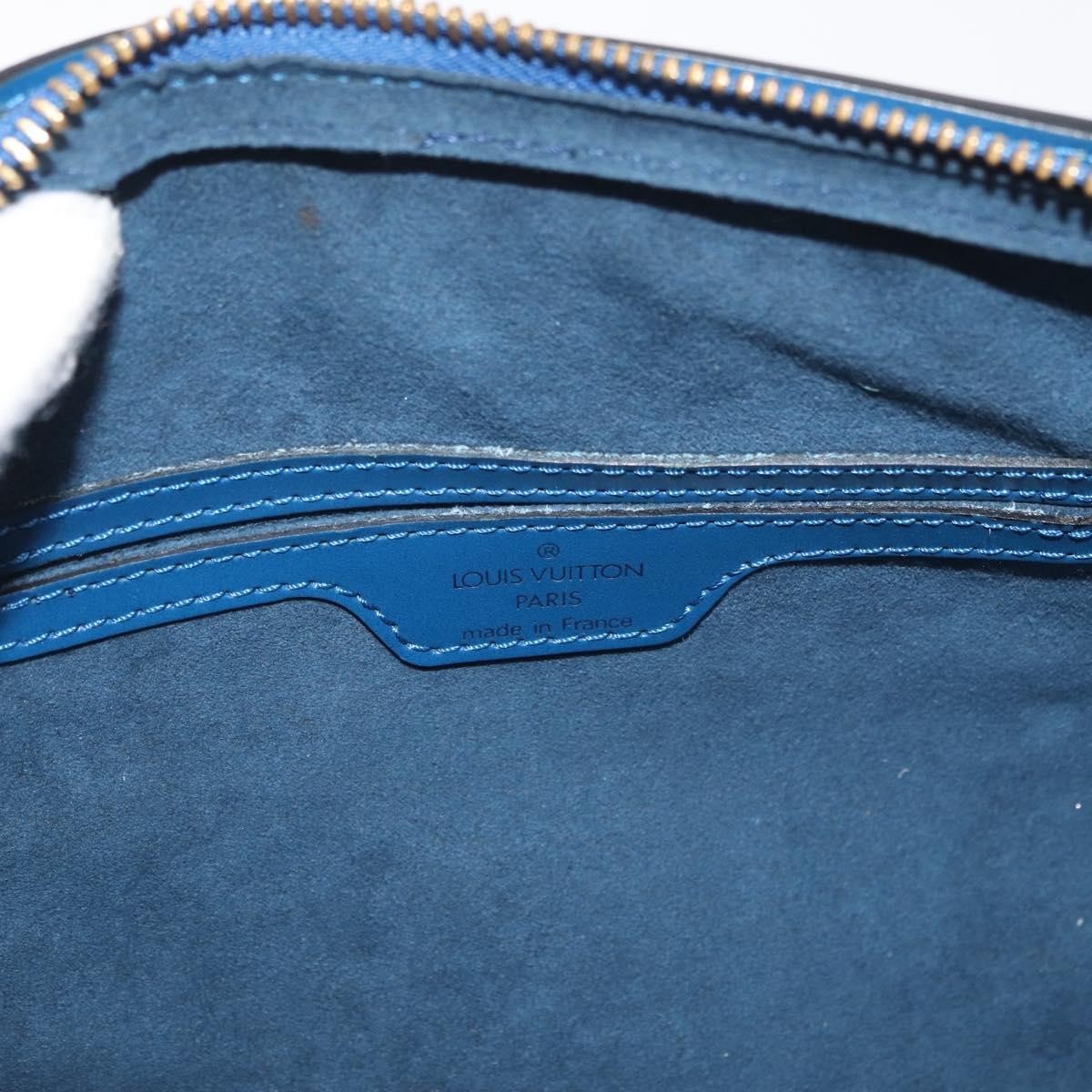 Louis Vuitton Soufflot Handbag Epi Leather, Blue, Leather, Handbag