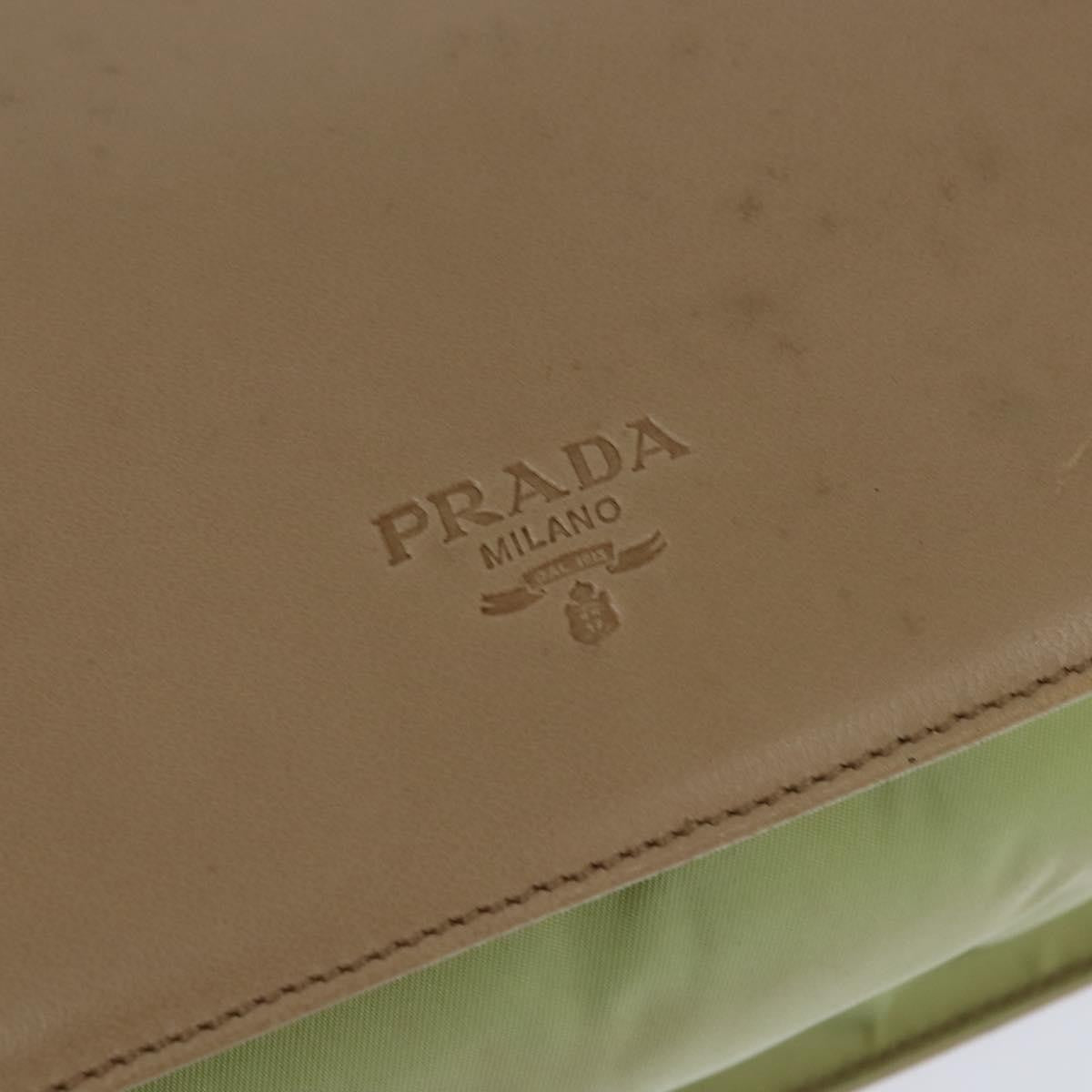 Prada Vintage Shoulder Bag Leather, BEIGE, LEATHER, Shoulder bag