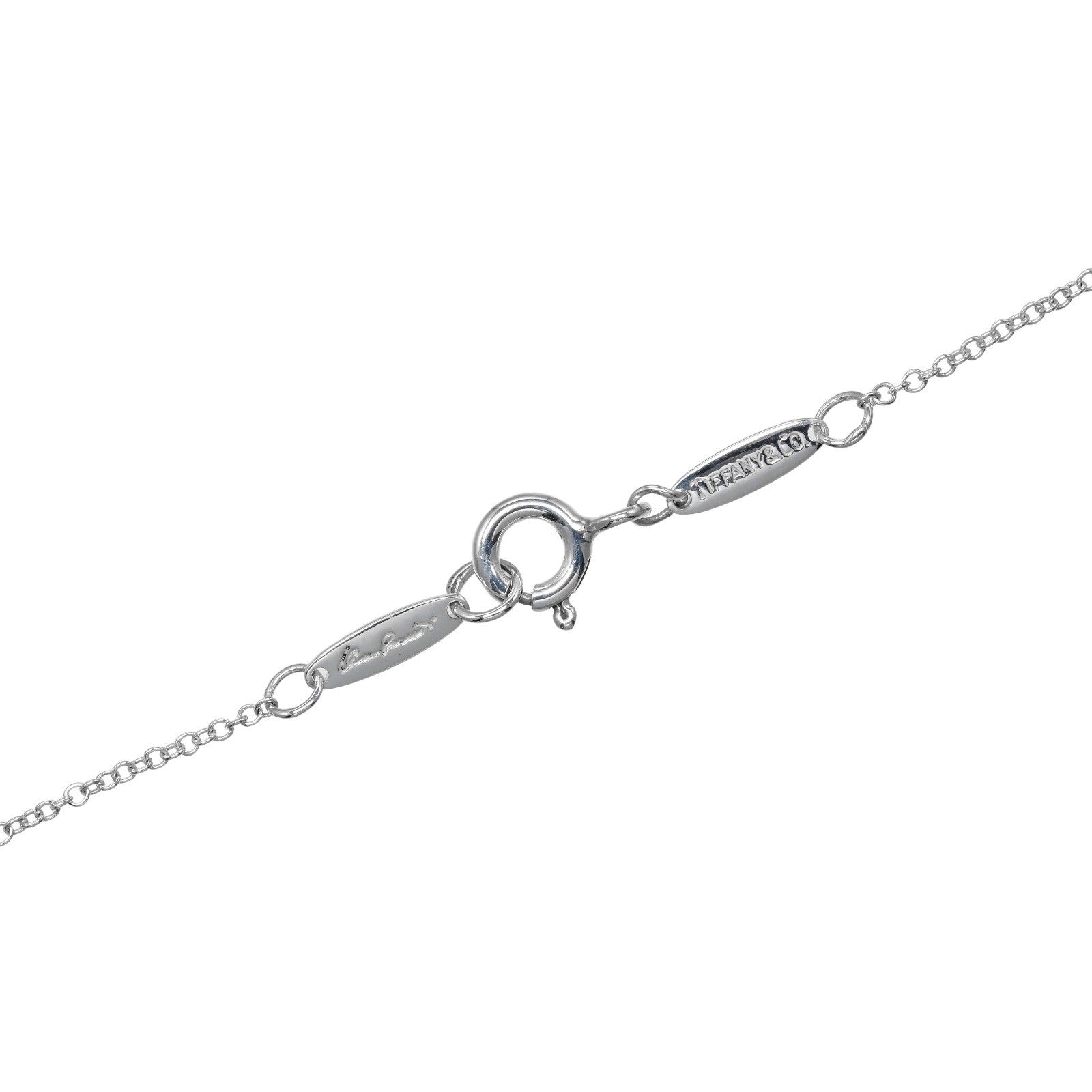 Tiffany & Co. Elsa Peretti Double Teardrop Necklace Silver 925, SILVER, SILVER, Necklace