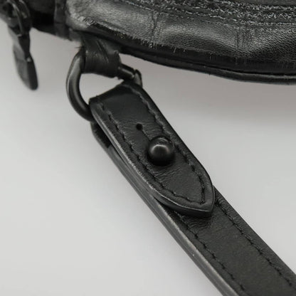 Louis Vuitton Disk pouch Leather, BLACK, LEATHER, Clutche & pouche