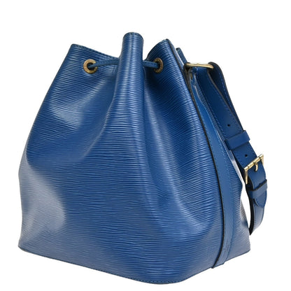 Louis Vuitton Petit Noe Handbag Epi Leather, BLUE, LEATHER, Handbag