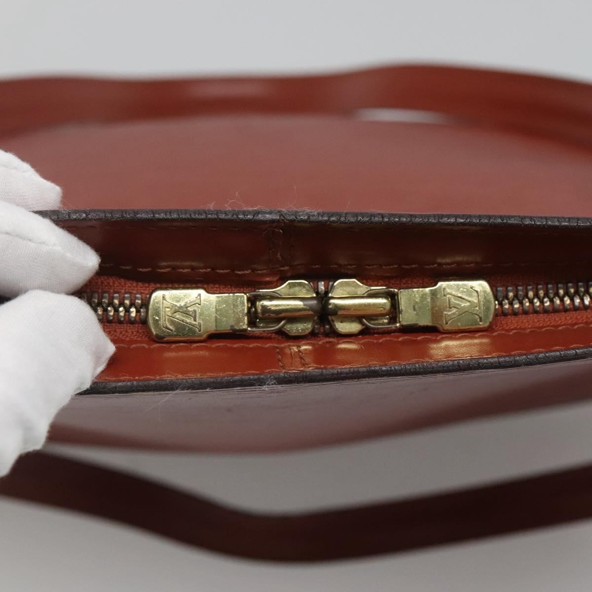 Louis Vuitton Lussac Handbag Epi Leather, BROWN, LEATHER, Shoulder bag