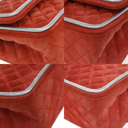 Chanel Reissue 2.55 Flap Bag Quilted Suede with Metallic Calfskin, RED, SUEDE, Shoulder bag