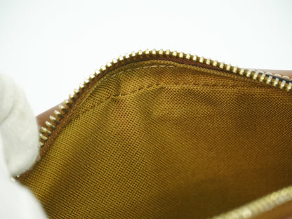 Celine Logo Camera Bag Triomphe Coated Canvas, BROWN, CLOTH, Shoulder bag