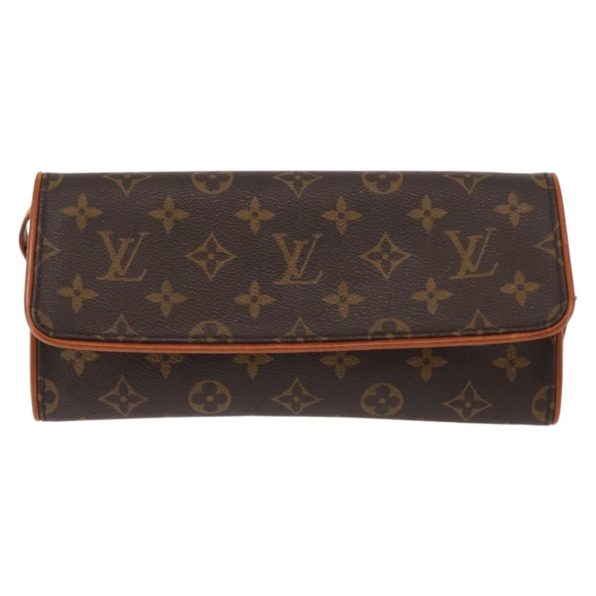 Louis Vuitton Twin Handbag Monogram Canvas, BROWN, CANVAS, Clutche & pouche