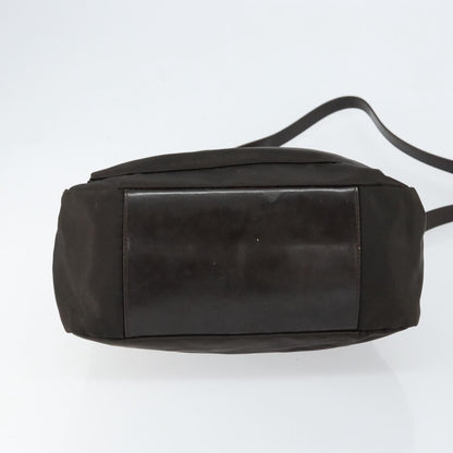 Gucci Vintage Bamboo Handle Bag Nylon, BROWN, NYLON, Handbag