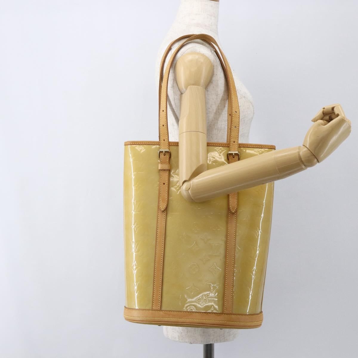 Louis Vuitton Bucket Bag Monogram Vernis, BEIGE, PATENT_LEATHER, Shoulder bag