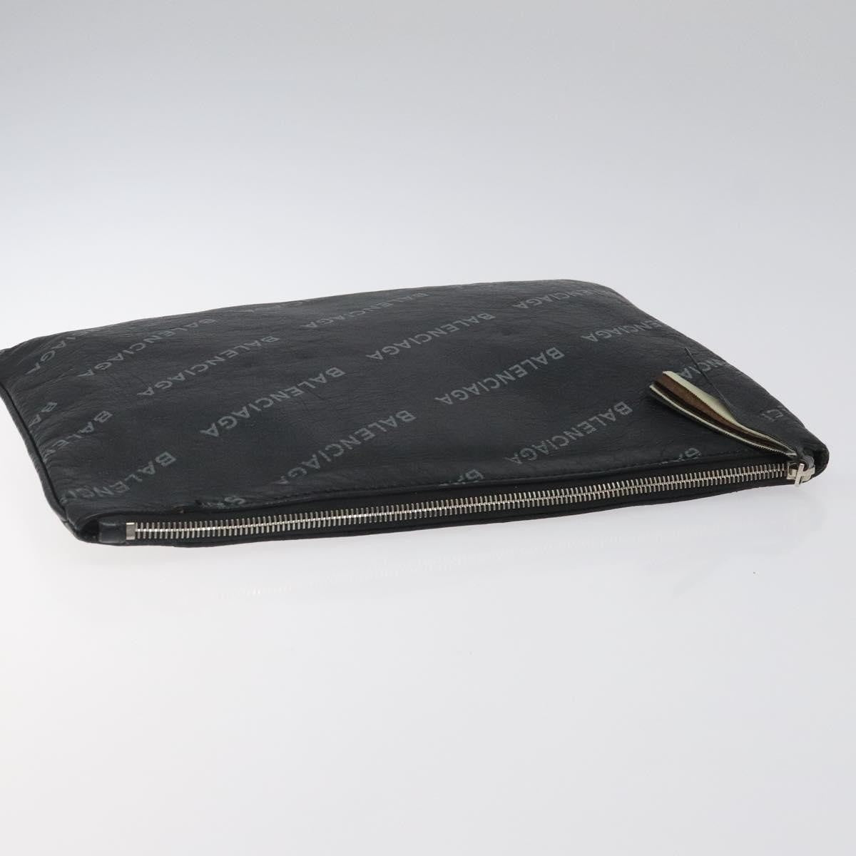 Balenciaga Explorer Pouch Leather, BLACK, LEATHER, Clutche & pouche