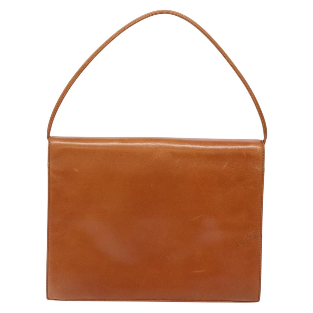 Loewe Anagram handbag Leather, BROWN, LEATHER, Handbag