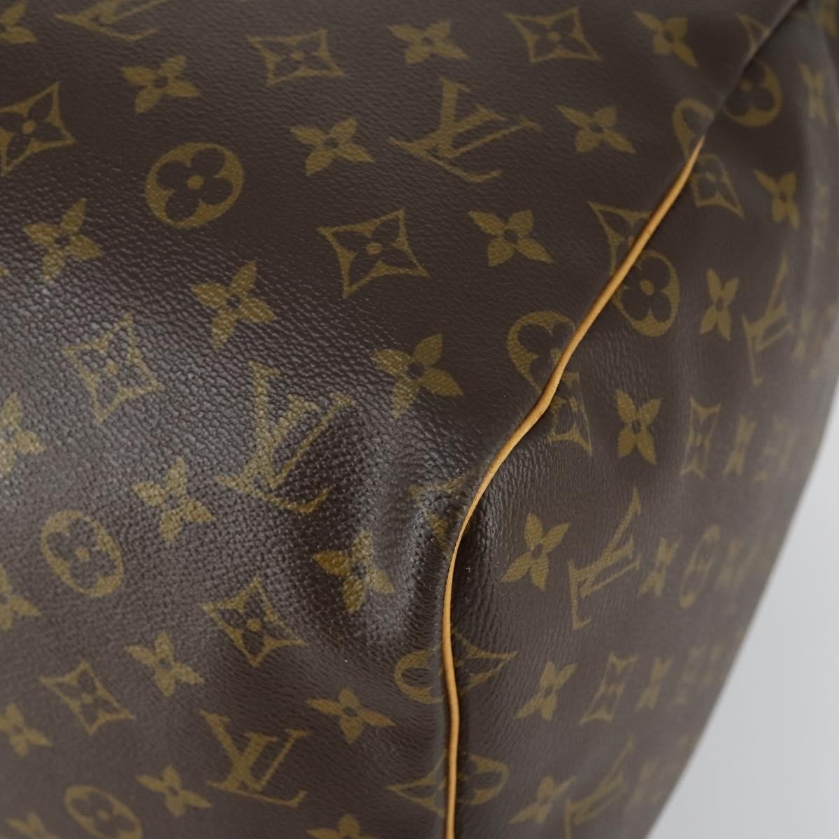 Louis Vuitton Keepall Bag Monogram Canvas, BROWN, CANVAS, Travel bag