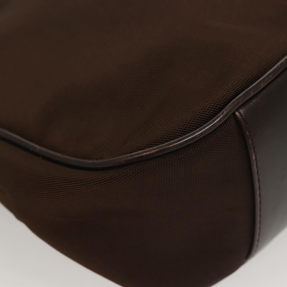 Gucci Vintage Bamboo Handle Tote Nylon, BROWN, NYLON, Tote bag