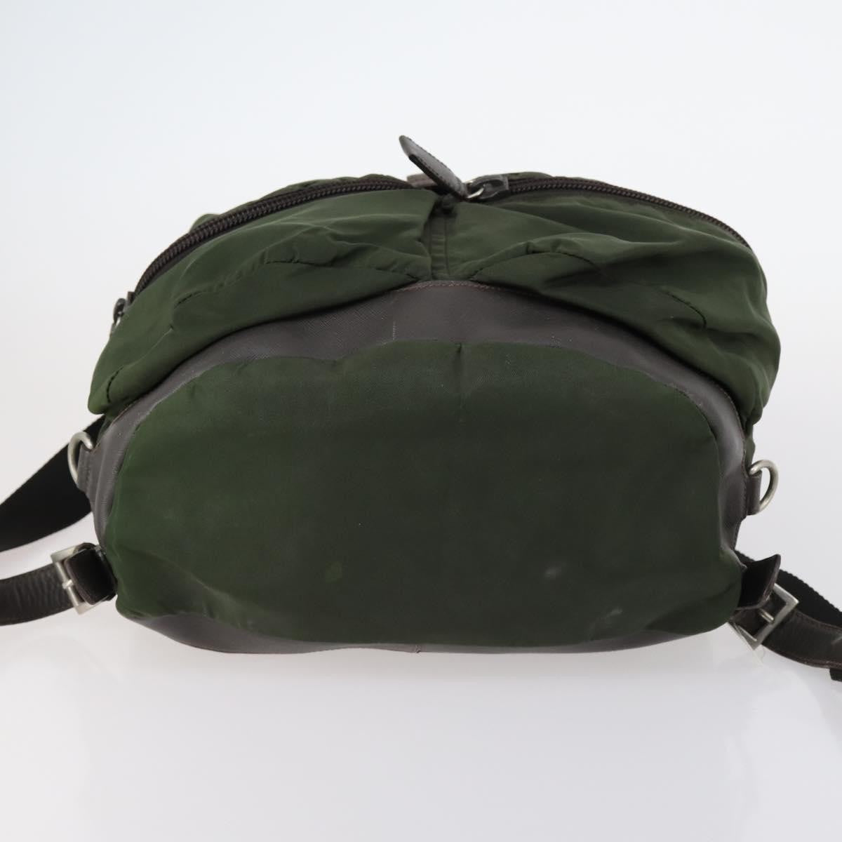 Prada Double Front Pocket Backpack Tessuto, KHAKI, NYLON, Backpack