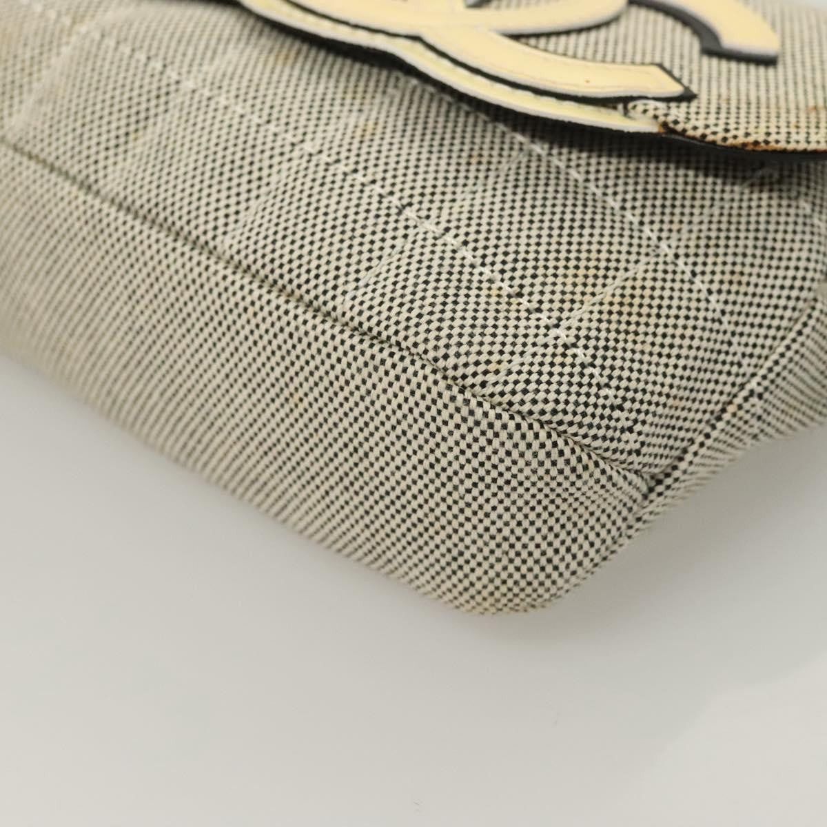 Chanel Camellia No.5 Flap Bag Canvas, GRAY, CANVAS, Handbag