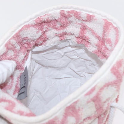 Christian Dior Vintage Trotter Pouch Pile, PINK, COTTON, Clutche & pouche