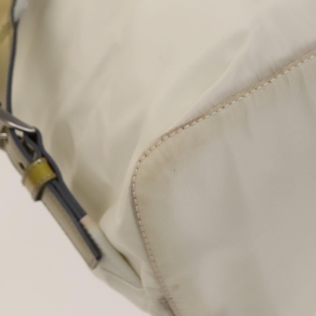 Prada Front Pocket Buckle Backpack Nylon, WHITE, NYLON, Backpack