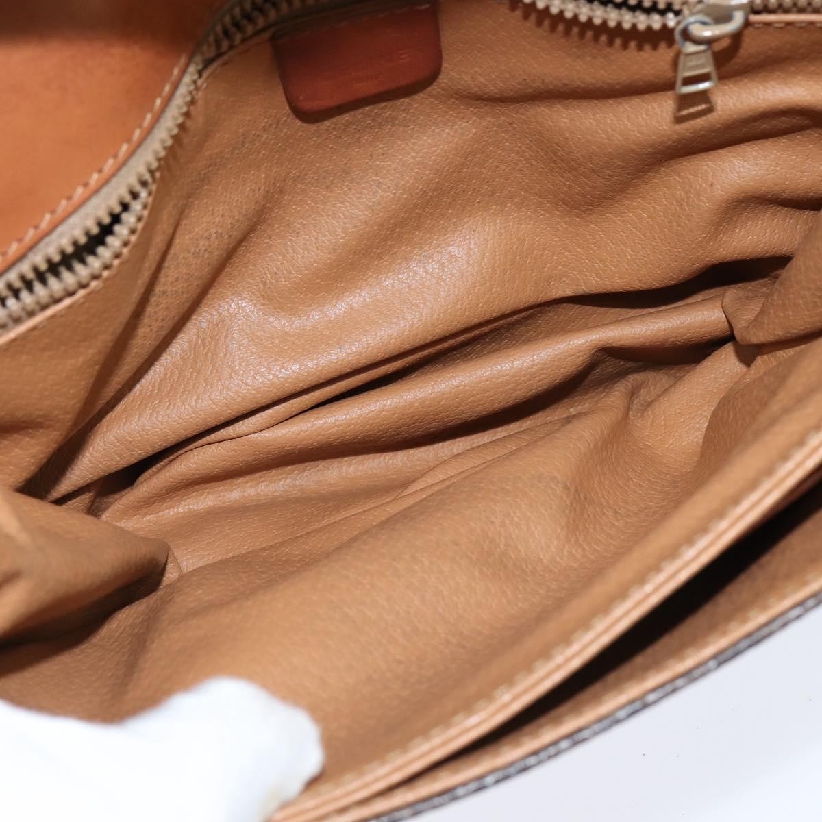 Celine Macadam Shoulder Bag PVC Leather, BROWN, PVC, Shoulder bag