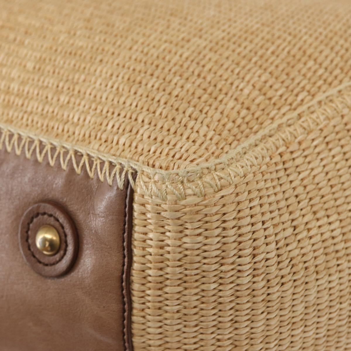 Saint Laurent Downtown Tote Raffia, BEIGE, WICKER, Tote bag