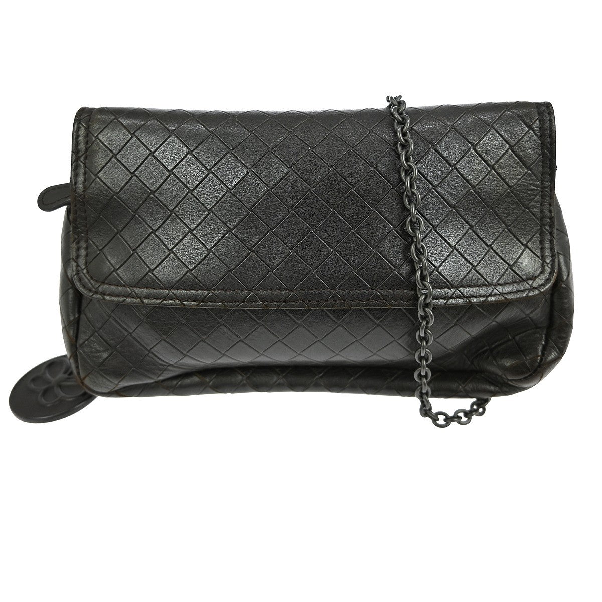 Bottega Veneta Intrecciato Shoulder bag Leather, BLACK, LEATHER, Shoulder bag