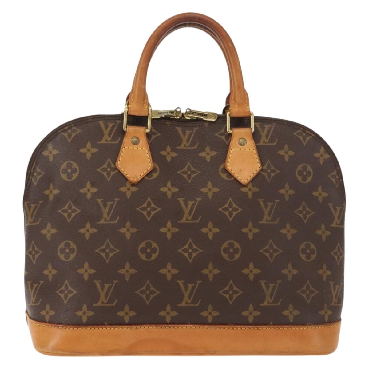 Louis Vuitton Alma Handbag Monogram Canvas, BROWN, CANVAS, Handbag