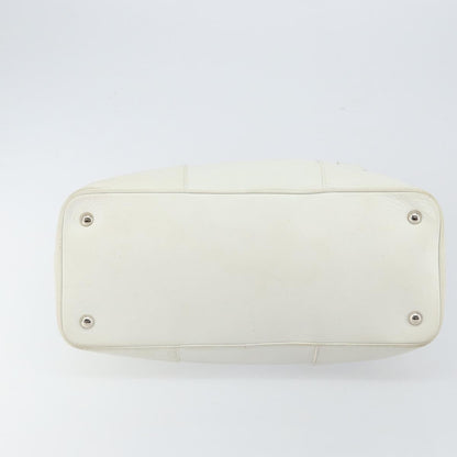 Salvatore Ferragamo Vala tote Leather, WHITE, LEATHER, Tote bag