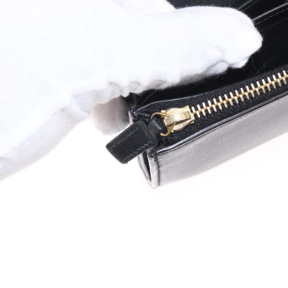 Saint Laurent Y Line Flap Wallet Leather, BLACK, LEATHER, Wallets