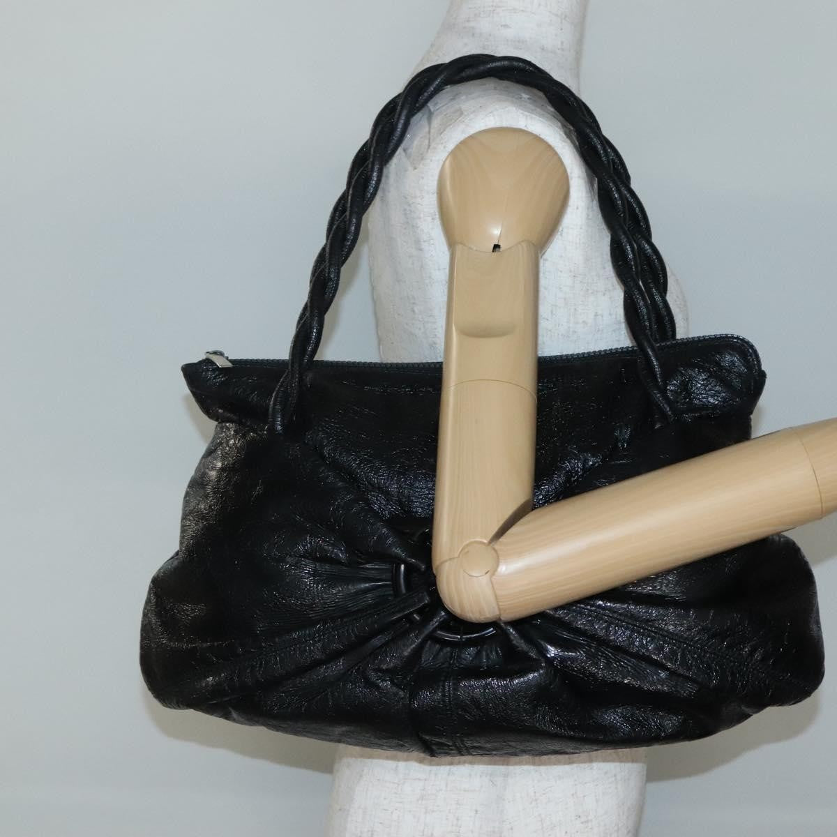 Salvatore Ferragamo Gancini Shoulder Bag Leather, BLACK, LEATHER, Shoulder bag