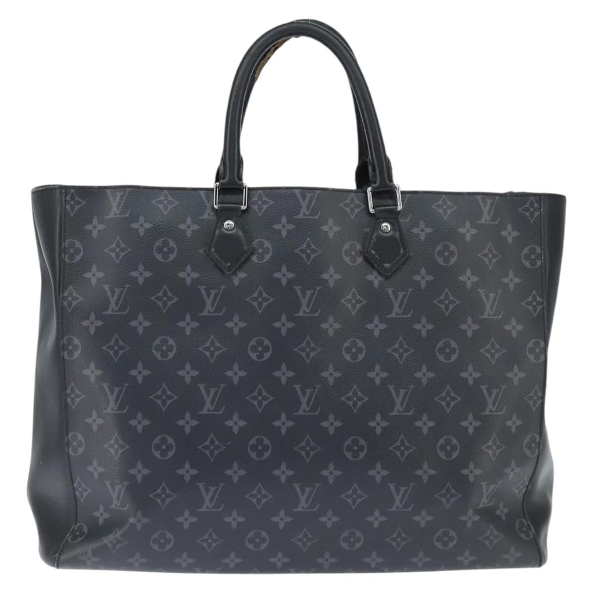 Louis Vuitton Grand Sac Bag Monogram Eclipse Canvas, BLACK, CANVAS, Tote bag