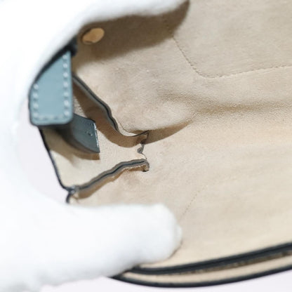 Chloe Faye Shoulder Bag Leather and Suede, BLUE, SUEDE, Shoulder bag