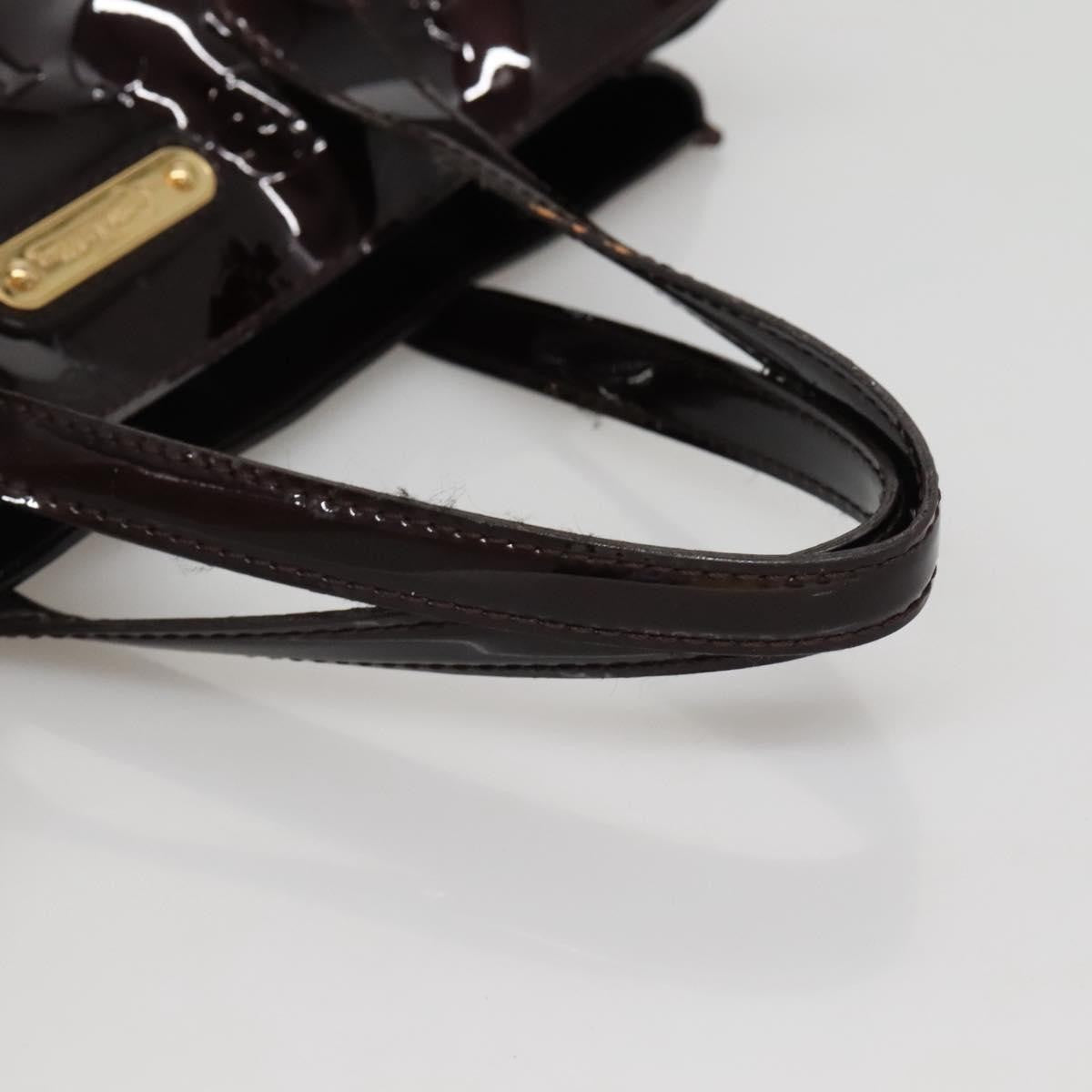 Louis Vuitton Wilshire Handbag Monogram Vernis, PURPLE, PATENT_LEATHER, Handbag