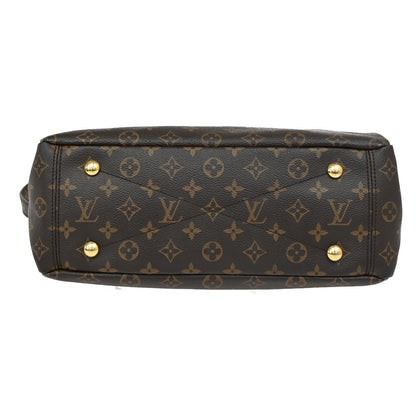 Louis Vuitton Pallas Tote Monogram Canvas with Leather, BROWN, CANVAS, Tote bag