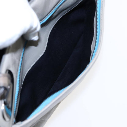 Balenciaga Cherche Midi Chain Shoulder Bag Leather, GRAY, LEATHER, Shoulder bag