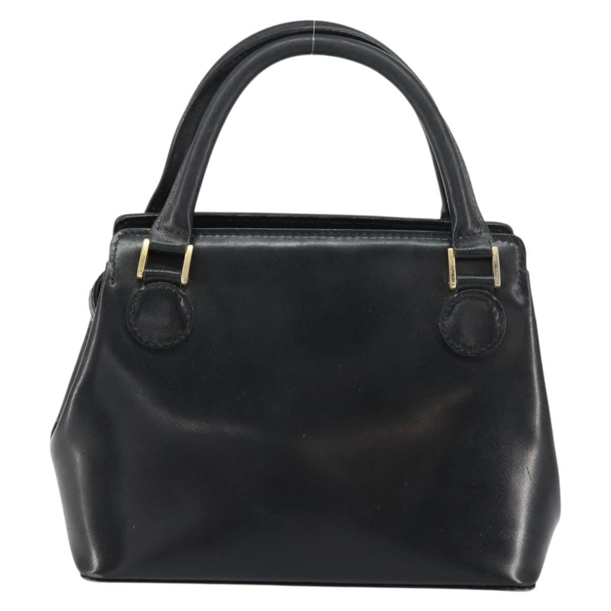 Versace Vintage Handbag Leather, BLACK, LEATHER, Handbag