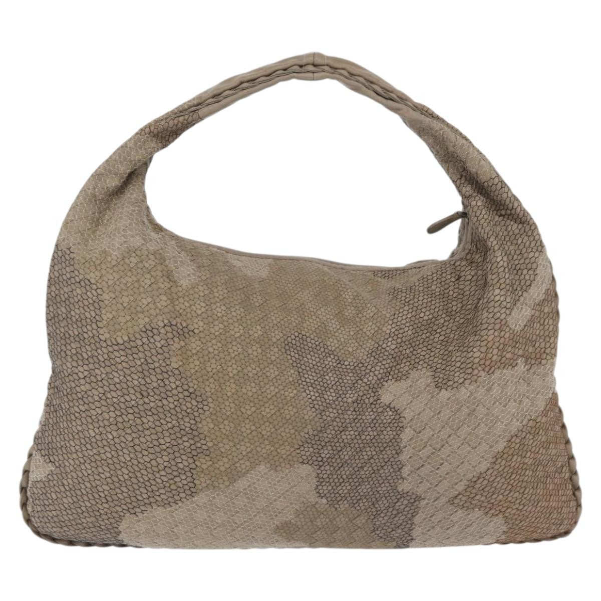 Bottega Veneta Intrecciato Shoulder bag Leather, Gray, Leather, Handbag