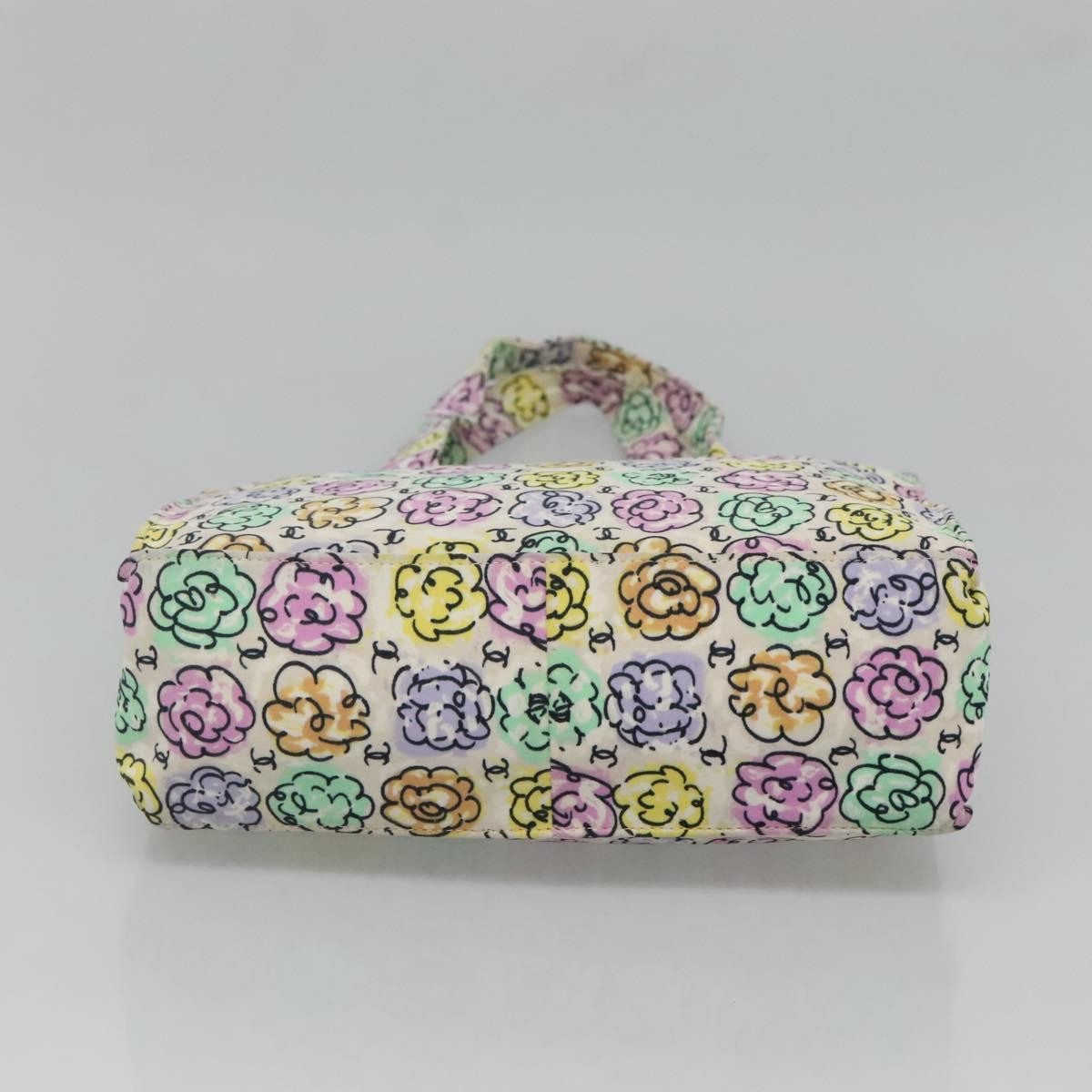 Chanel Vintage Camellia Tote Printed Nylon, MULTICOLOUR, NYLON, Tote bag
