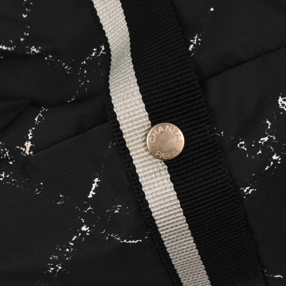 Chanel Travel Line Duffle Bag Printed Nylon, BLACK, NYLON, Travel bag