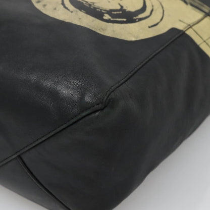 Celine Vertical Cabas Tote Printed Leather, BLACK, LEATHER, Tote bag