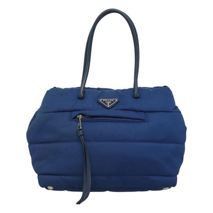 Prada Bomber Tote Tessuto, BLUE, NYLON, Tote bag