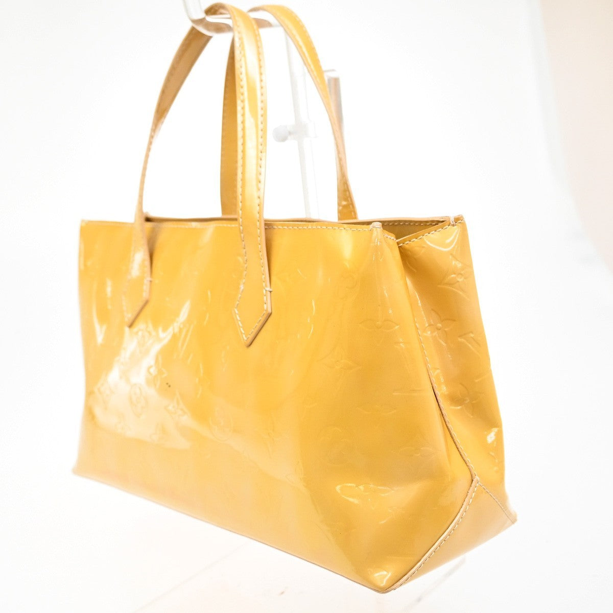 Louis Vuitton Wilshire Handbag Monogram Vernis, BEIGE, PATENT_LEATHER, Handbag