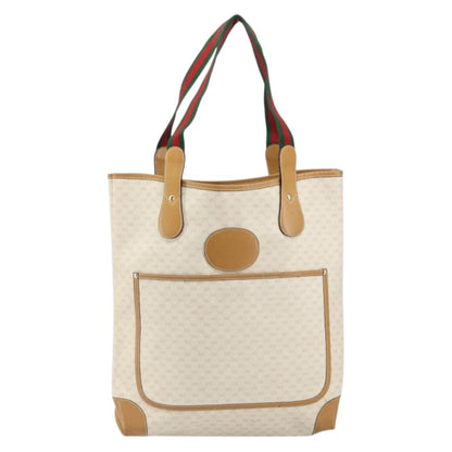 Gucci Vintage tote Canvas, WHITE, PVC, Tote bag