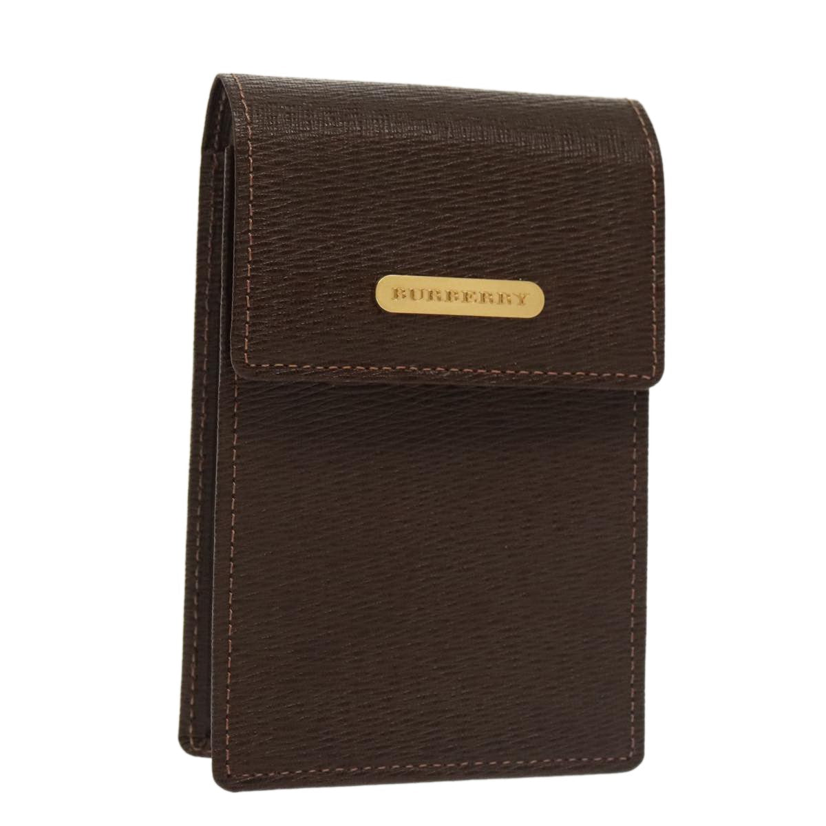 Burberry Vintage Pouch Leather, BROWN, LEATHER, Clutche & pouche